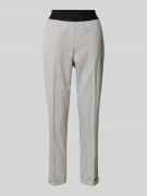 Tapered fit stoffen broek met persplooien, model 'Maron'