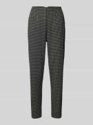 Tapered fit stoffen broek met pied-de-poule-motief