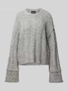 Loose fit gebreide pullover met wol en details op de zomen, model 'RUB...