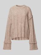 Loose fit gebreide pullover met wol en details op de zomen, model 'RUB...