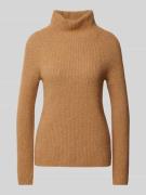 Gebreide pullover van alpacamix met opstaande kraag, model 'Falodan'