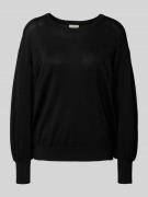 Gebreide pullover met ribboorden, model 'regina'