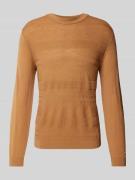 Wollen pullover met structuurmotief, model 'TRAY'