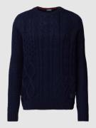 Gebreide pullover met labelpatch