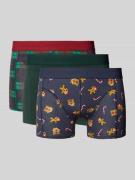 Boxershort met elastische band met logo in een set van 3 stuks, model ...