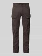 Tapered fit cargobroek met riemlussen, model 'Rovic'