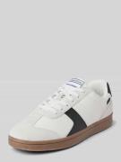 Leren sneakers met contrastgarnering, model 'Vincenzo'