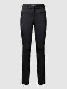 Skinny fit stoffen broek met paspelzakken