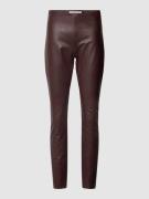 Skinny fit broek in leerlook, model 'RESA'