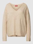 Gebreide pullover met V-hals