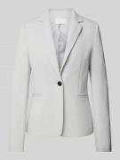 Slim fit blazer met paspelzakken