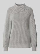 Loose fit gebreide pullover met gestreept ribmotief