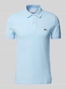 Slim fit poloshirt met labelpatch, model 'PIQUE'