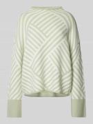 Gebreide pullover met opstaande kraag en mohair, model 'Tonica'