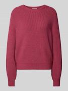 Oversized gebreide pullover van viscosemix met ronde hals