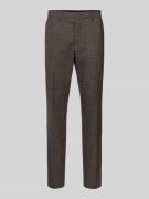 Slim fit pantalon van flanel met ruitmotief, model 'S.O PURE'