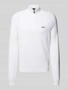 Gebreide pullover met labelprint, model 'Perform-Max'