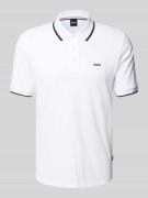 Poloshirt met labelprint, model 'Parlay'