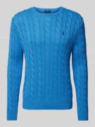 Gebreide pullover met ribboorden, model 'DRIVER'