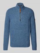 Wollen pullover met labeldetail