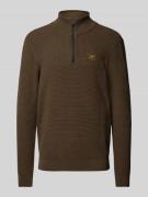 Gebreide pullover met labeldetail