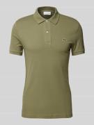 Slim fit poloshirt met labelpatch, model 'PIQUE'