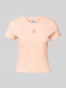 Slim fit T-shirt met logostitching