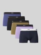 Boxershort met elastische band met label in een set van 5 stuks