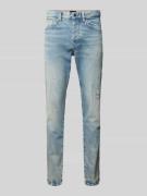 Slim fit jeans met labeldetail, model 'ONYX'