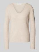 Gebreide pullover met V-hals