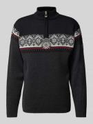 Wollen pullover met labelstitching, model 'Moritz Mens'