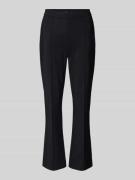 Flared stoffen broek met verkort model, model 'MACY'