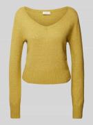 Gebreide pullover met V-hals