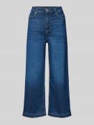 Wide leg jeans met riemlussen, model 'MARLENE'