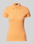 Poloshirt van puur katoen met labelstitching, model 'JULIE'