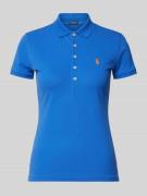 Poloshirt van puur katoen met labelstitching, model 'JULIE'