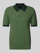 Regular fit poloshirt met structuurmotief