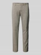 Tapered fit broek met riemlussen, model 'MARK'