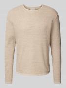 Gebreide pullover met ribboorden, model 'GEORGE'