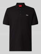 Poloshirt met labelprint, model 'Donos'