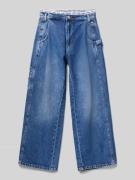 Straight fit jeans van puur katoen