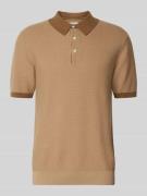 Regular fit poloshirt met structuurmotief