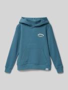 Comfort fit hoodie met labelprint