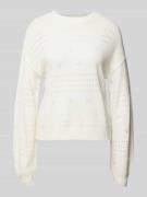 Gebreide pullover met broderie anglaise, model 'RIL'