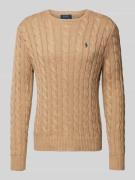 Gebreide pullover met ribboorden, model 'DRIVER'