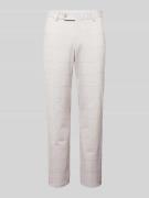 Straight fit stoffen broek met ruitmotief