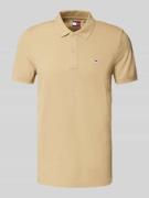 Slim fit poloshirt met logostitching