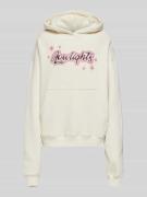 Hoodie met labelprint, model 'SPARKLE'