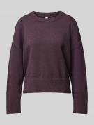 Gebreide pullover van viscosemix met extra brede schouders