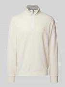 Sweatshirt met korte ritssluiting